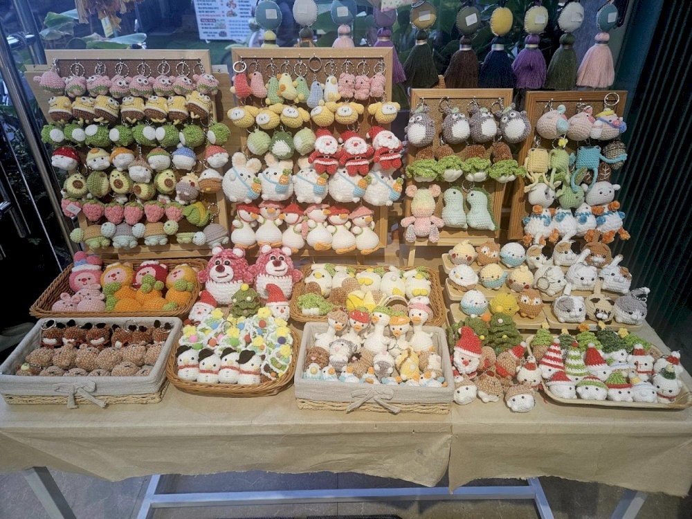 Inside the store, the handcrafted gifts are neatly displayed